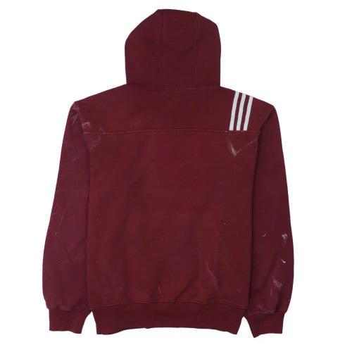 Adidas Men's Burgundy Hoodie L Pullover Fleece All Seasons Sportswear - Image 4