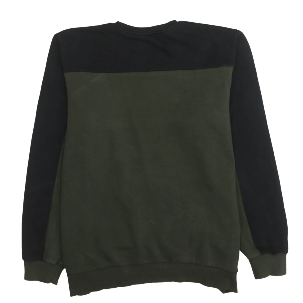 Adidas Men's Green Black Logo Pullover Sweatshirt Size L - Image 4