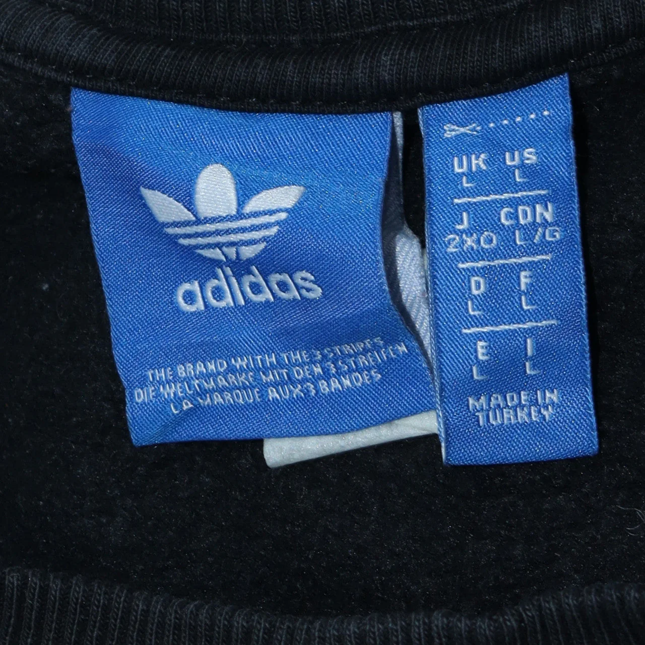 Adidas Men's Green Black Logo Pullover Sweatshirt Size L - Image 5