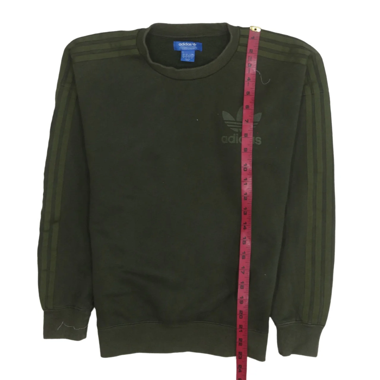 adidas Men's Green Crew Neck Sweatshirt XS Regular Fit Pullover - Image 3