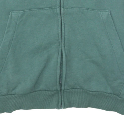 Adidas Mens Green Full Zip Hoodie Size M Regular Fit Sportswear - Image 7