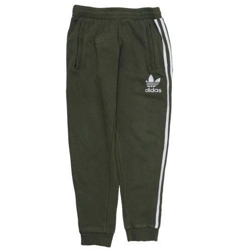 Adidas Men's Green Jogger Sweatpants S Regular Fit Logo Stripe