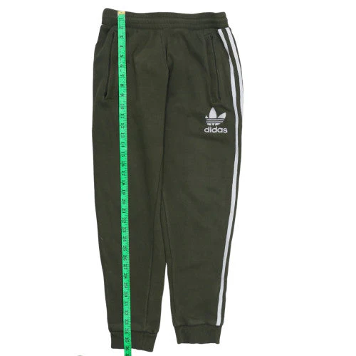 Adidas Men's Green Jogger Sweatpants S Regular Fit Logo Stripe - Image 3