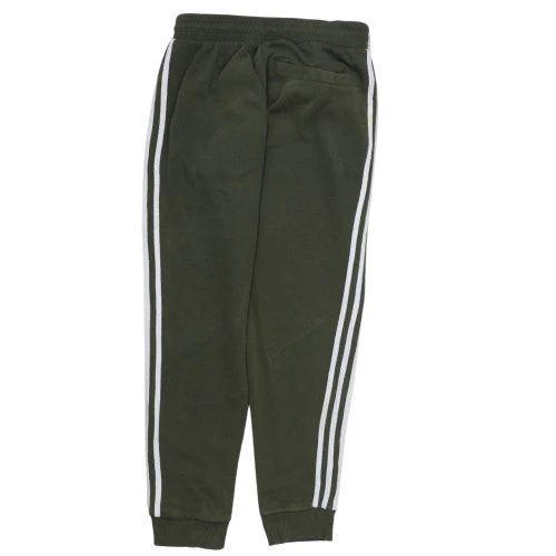 Adidas Men's Green Jogger Sweatpants S Regular Fit Logo Stripe - Image 4