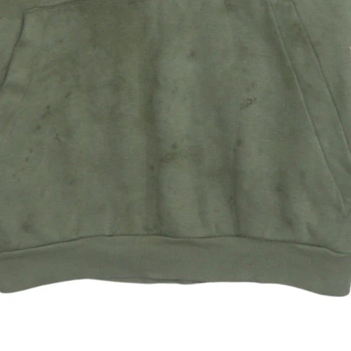 Adidas Mens Green Pullover Hoodie L Logo Fleece Sportswear - Image 8
