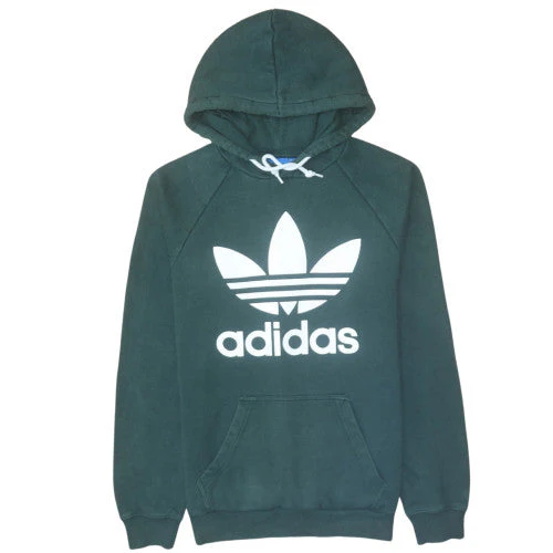 Adidas Men's Green Pullover Hoodie Size S Regular Fit Sports Style