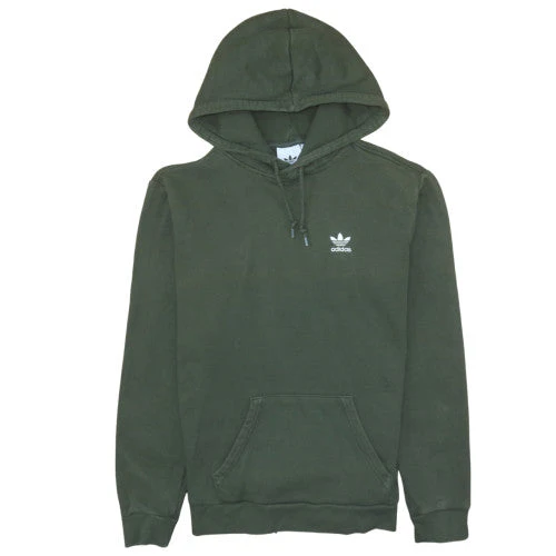 Adidas Mens Green XS Pullover Hoodie Cotton Fleece Casual Sweatshirt