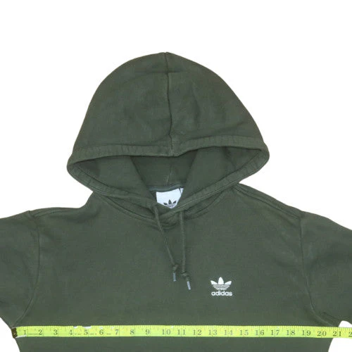 Adidas Mens Green XS Pullover Hoodie Cotton Fleece Casual Sweatshirt - Image 2