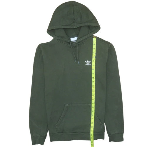 Adidas Mens Green XS Pullover Hoodie Cotton Fleece Casual Sweatshirt - Image 3