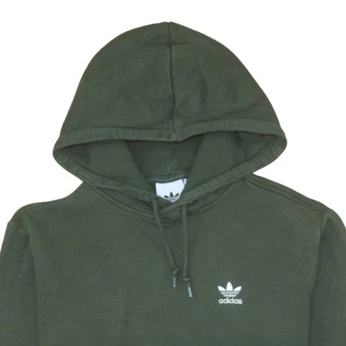 Adidas Mens Green XS Pullover Hoodie Cotton Fleece Casual Sweatshirt - Image 8