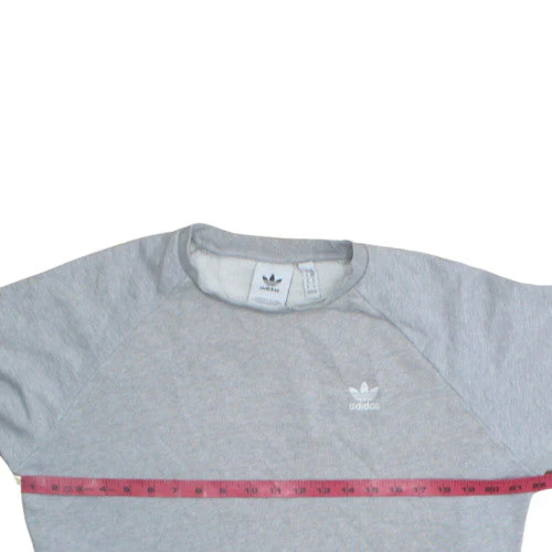Adidas Men's Grey Crew Neck Pullover Sweatshirt M Regular Fit - Image 2
