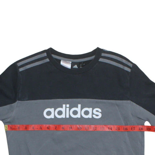 adidas Men's Grey Crew Neck Pullover Sweatshirt M Sports Style - Image 2