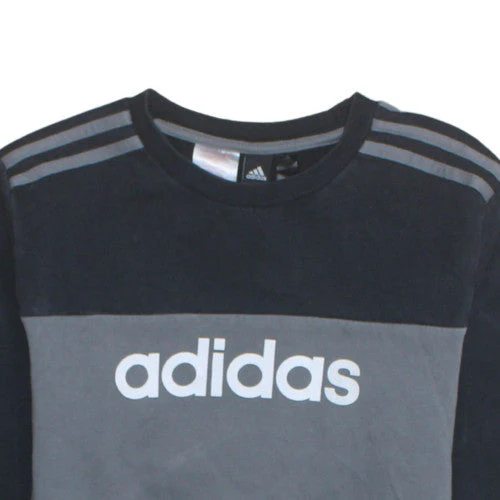 adidas Men's Grey Crew Neck Pullover Sweatshirt M Sports Style - Image 8