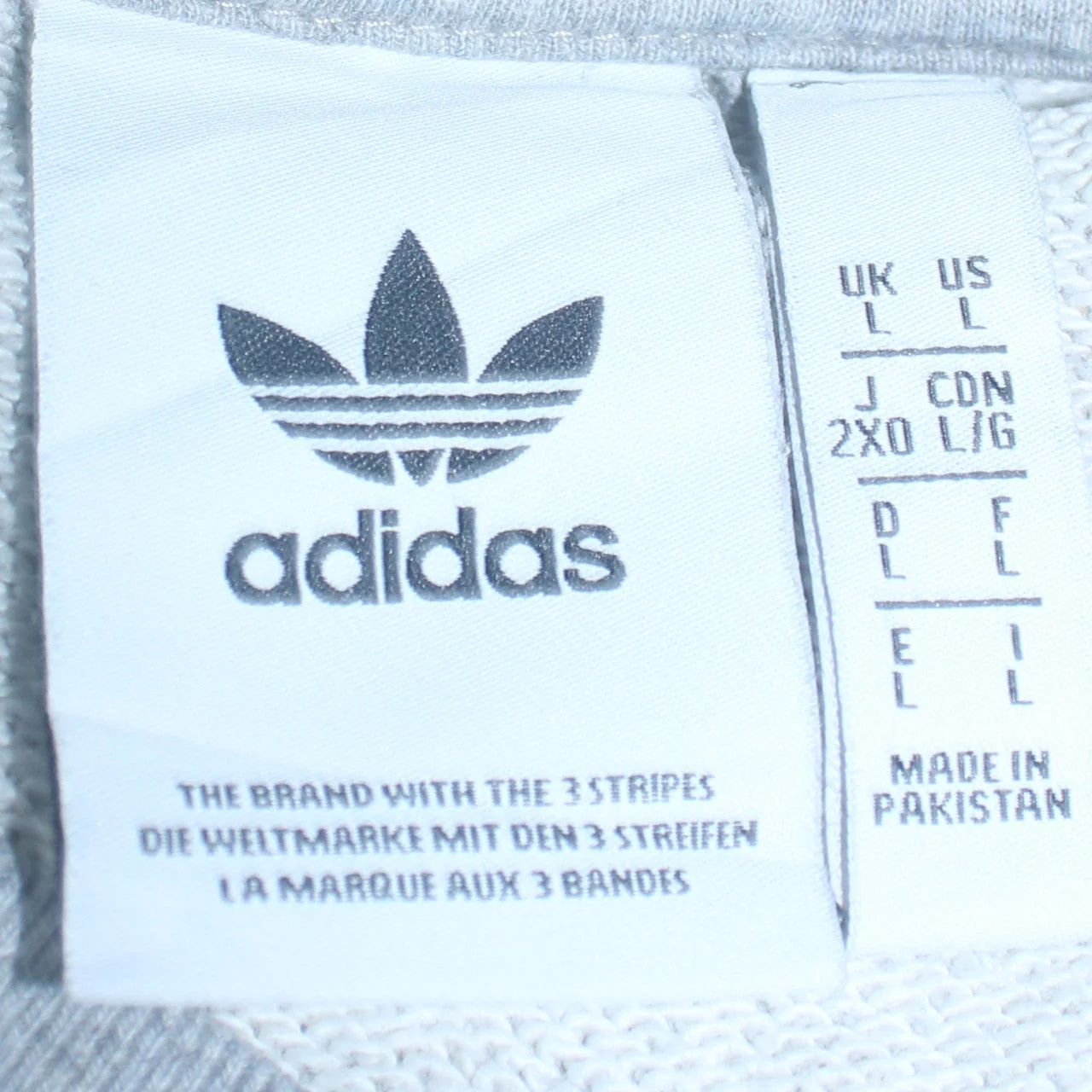 Adidas Men's Grey Crew Neck Pullover Sweatshirt Size L - Image 5