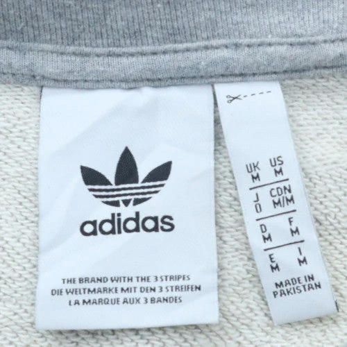 adidas Men's Grey Crew Neck Pullover Sweatshirt Size M - Image 5