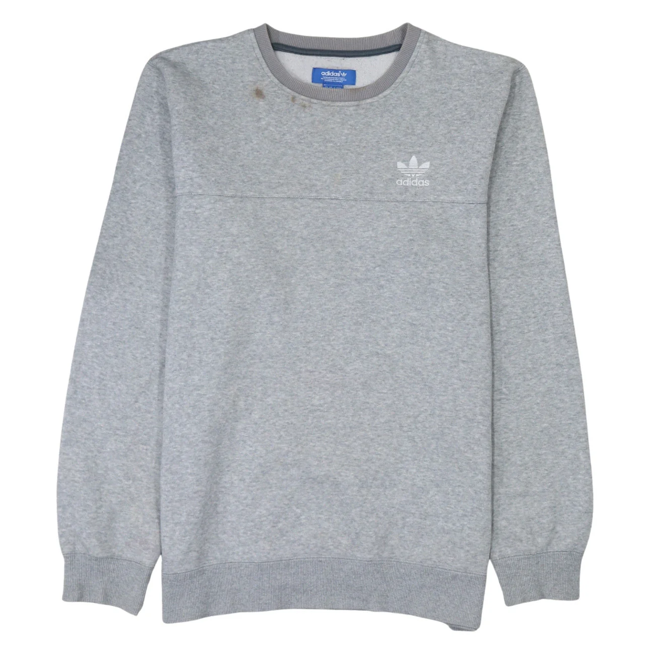 Adidas Men's Grey Crew Neck Pullover Sweatshirt Size M