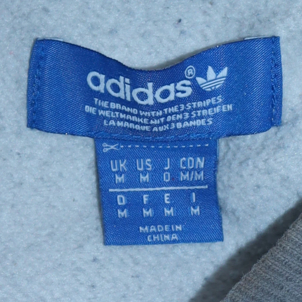 Adidas Men's Grey Crew Neck Pullover Sweatshirt Size M - Image 5