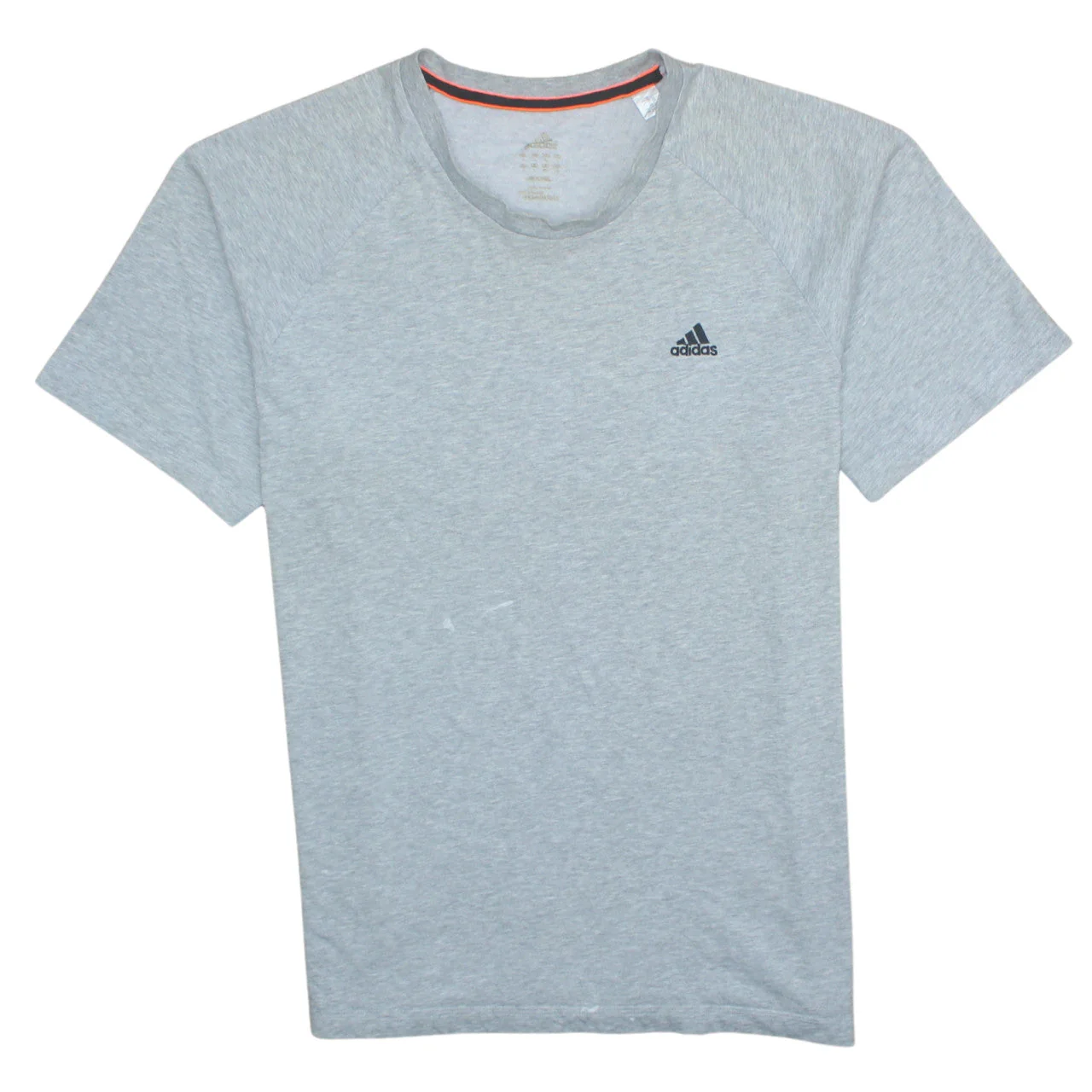 Adidas Men's Grey Crew Neck Short Sleeve Sports T-Shirt Medium