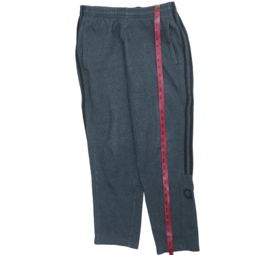 Adidas Mens Grey Fleece Jogger Trousers M Sportswear - Image 2