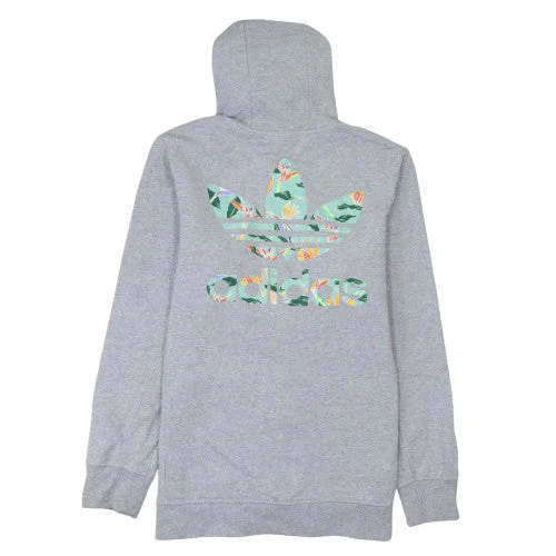Adidas Mens Grey Full Zip Hoodie 2XL Hooded Sweatshirt - Image 4