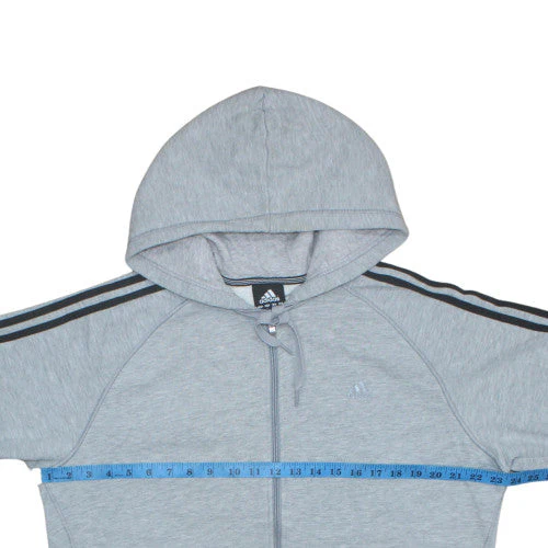 Adidas Men's Grey Full Zip Hoodie L Sports Essentials - Image 2