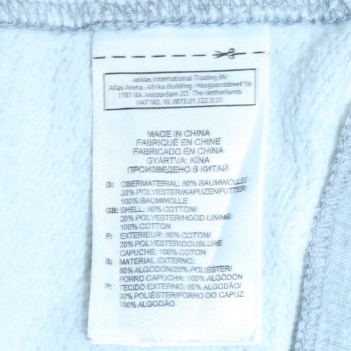 Adidas Men's Grey Full Zip Hoodie L Sports Essentials - Image 6