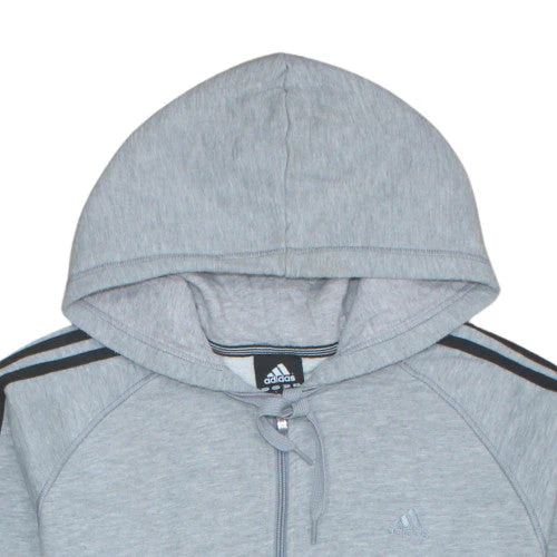Adidas Men's Grey Full Zip Hoodie L Sports Essentials - Image 8