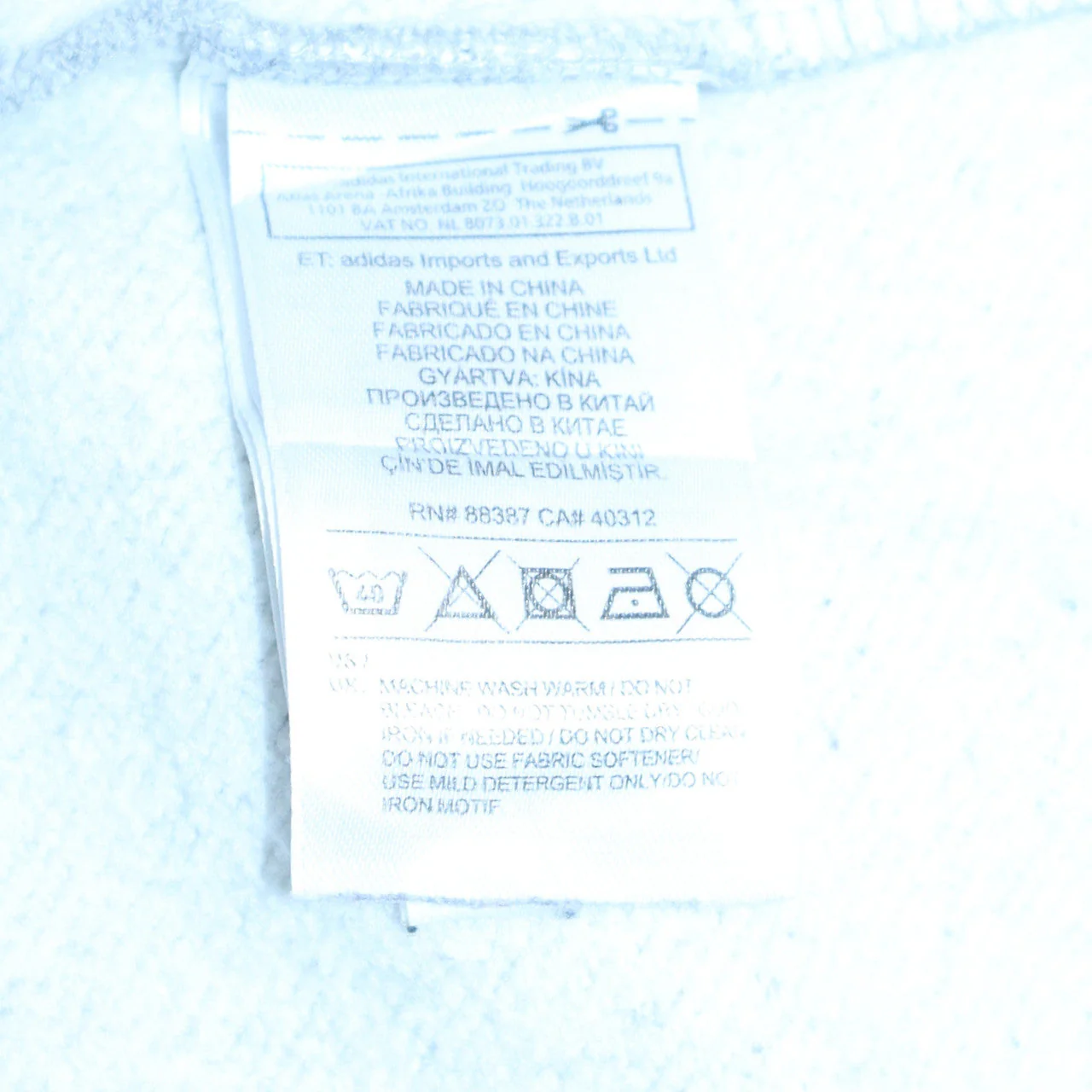 Adidas Men's Grey Full Zip Hoodie M Sportswear Fleece Jacket - Image 5