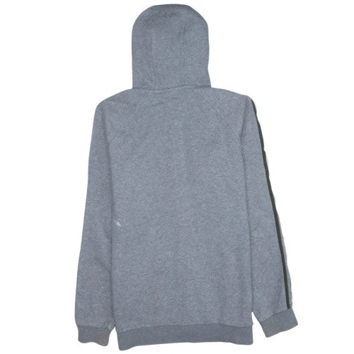 Adidas Mens Grey Full Zip Hoodie Size M Hooded Sweatshirt - Image 4
