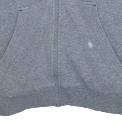 Adidas Mens Grey Full Zip Hoodie Size M Hooded Sweatshirt - Image 8