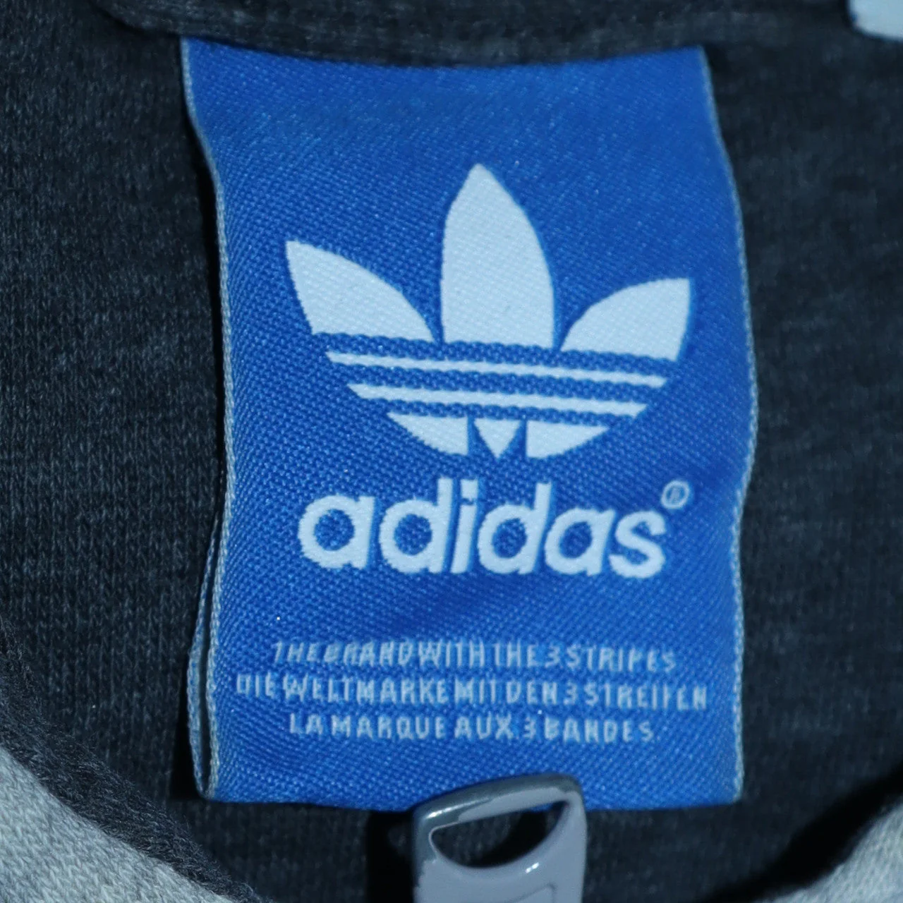 Adidas Men's Grey Full Zip Hoodie Size M Regular Fit - Image 5