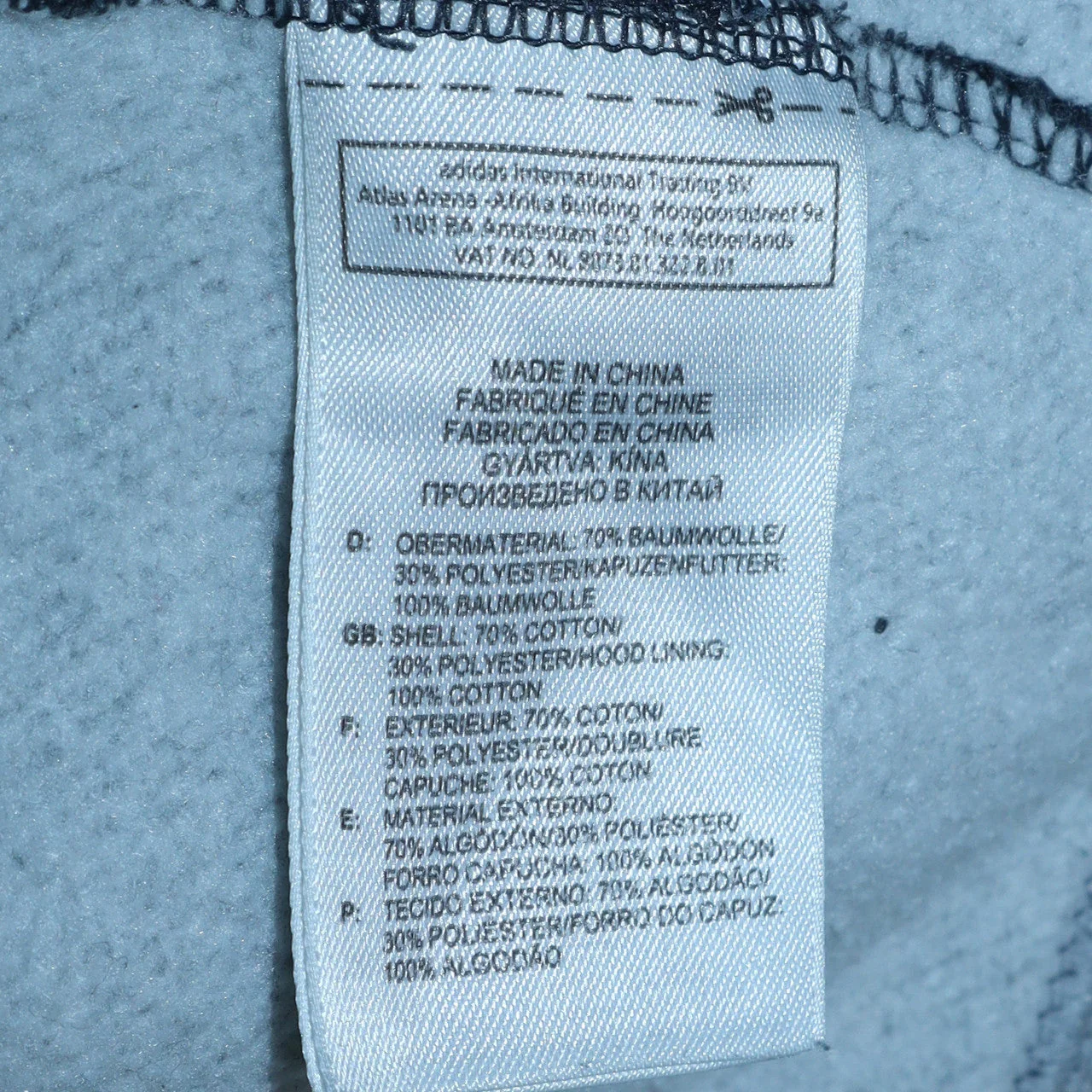 Adidas Men's Grey Full Zip Hoodie Size M Regular Fit - Image 6