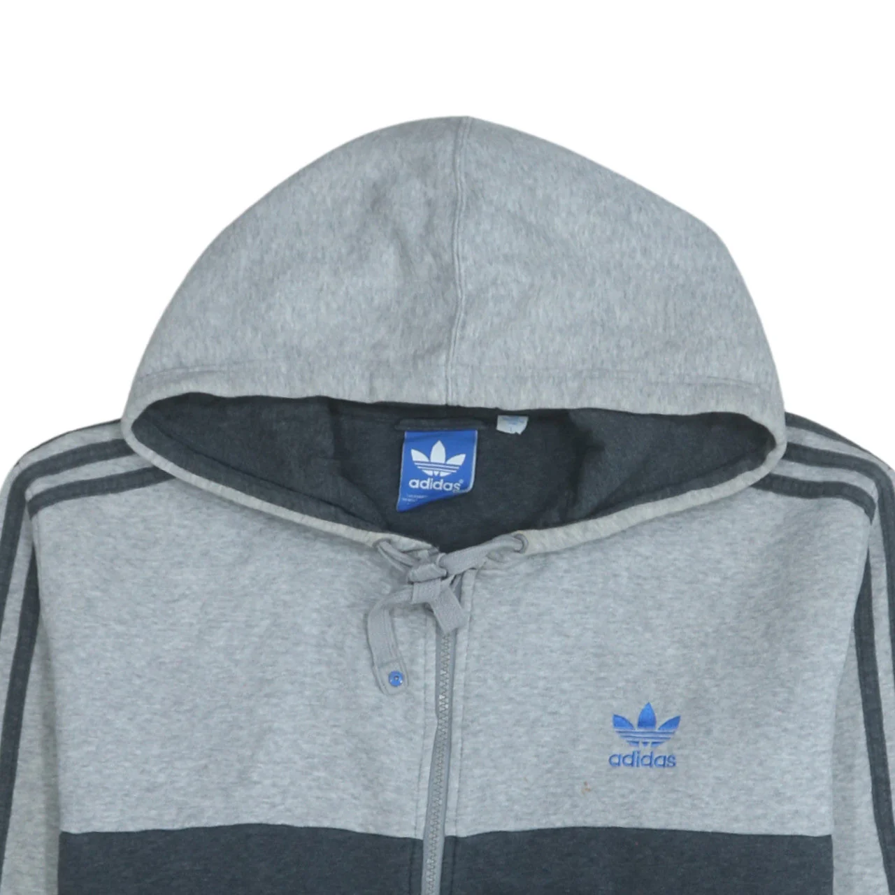 Adidas Men's Grey Full Zip Hoodie Size M Regular Fit - Image 8