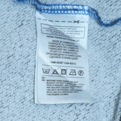 Adidas Mens Grey Full Zip Hoodie Size M Sports Casual - Image 6