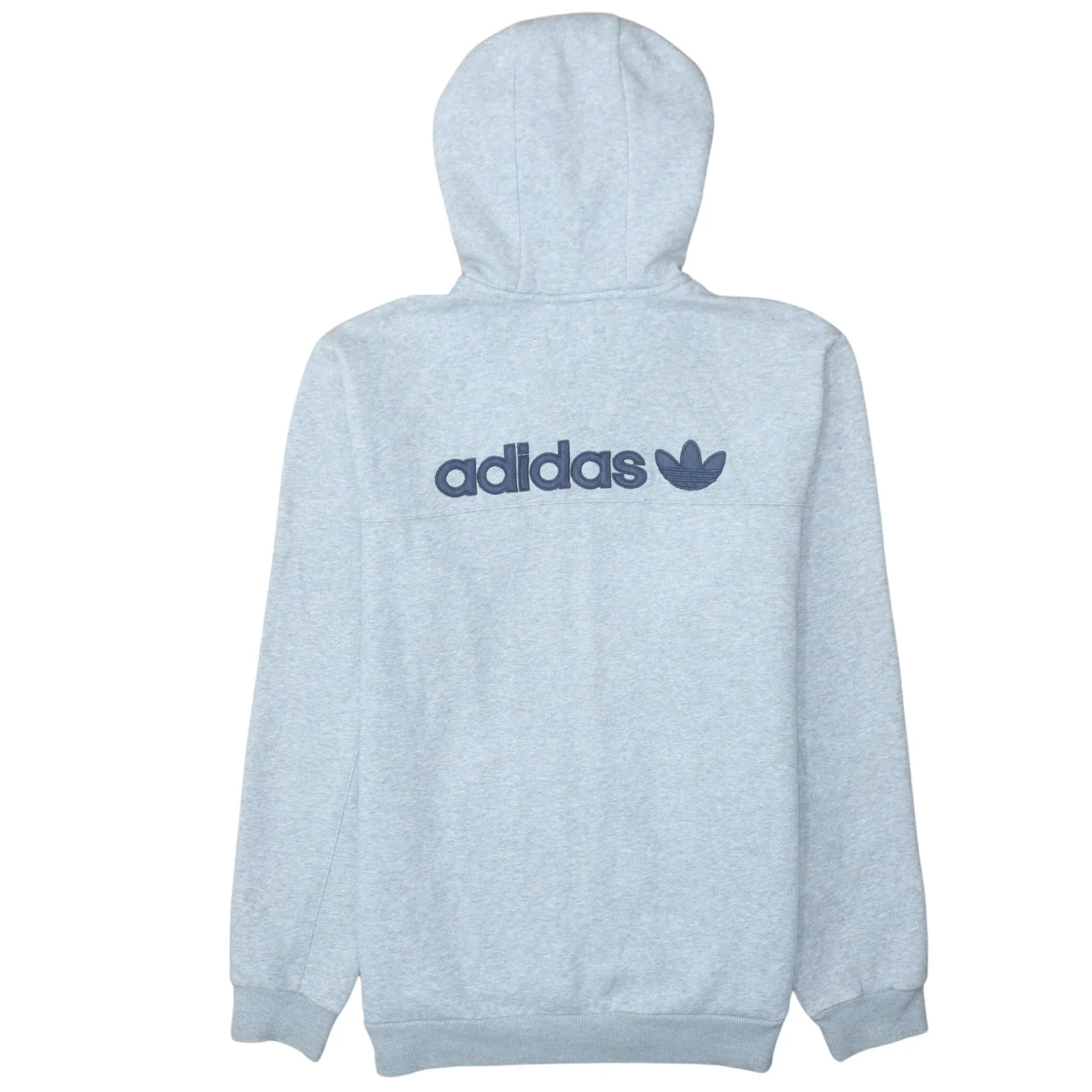 Adidas Men's Grey Full Zip Hoodie Sweatshirt Size M - Image 4