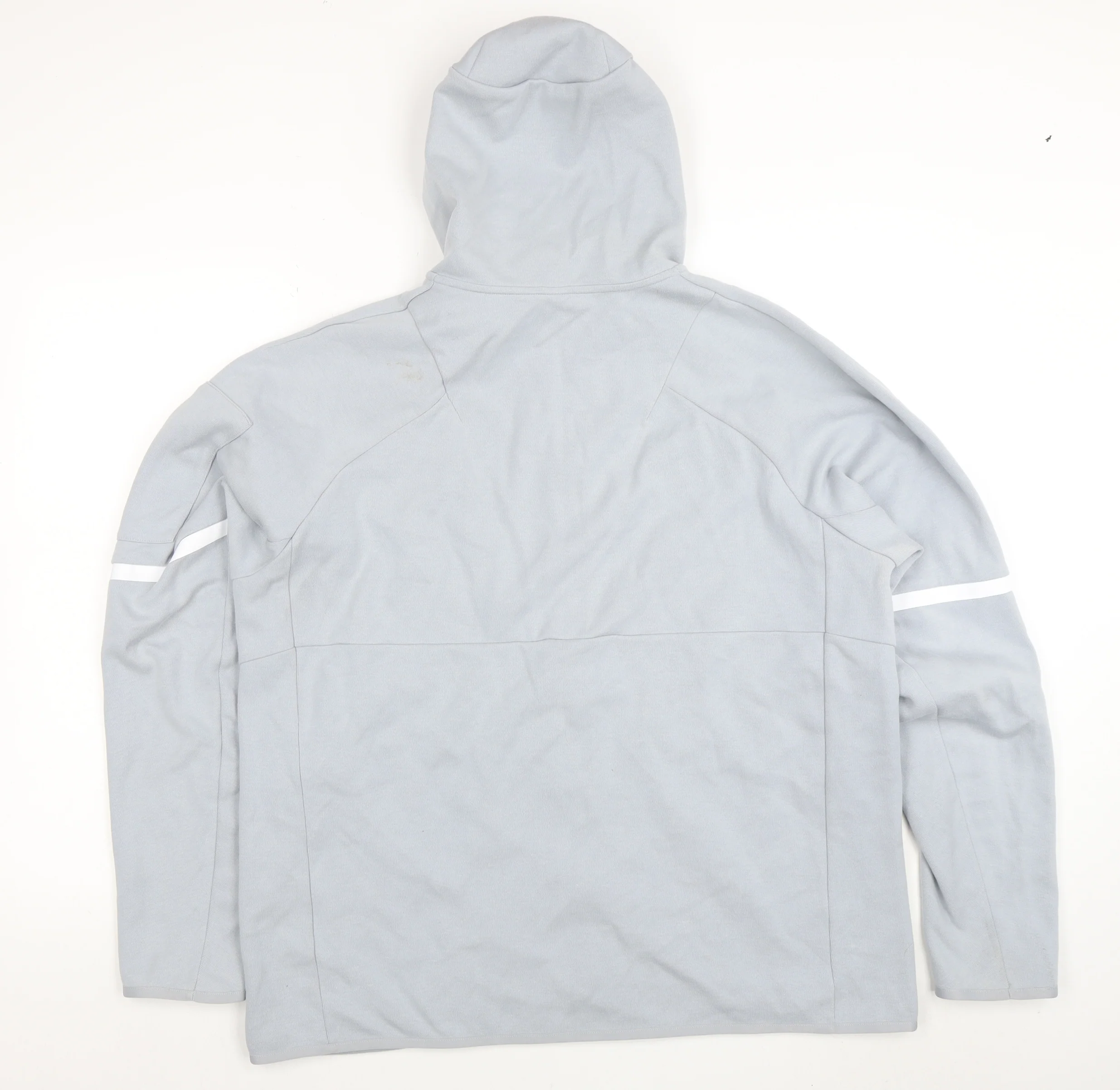 Adidas Men's Grey Full Zip Hoodie XL Sportswear Classic Fit - Image 3