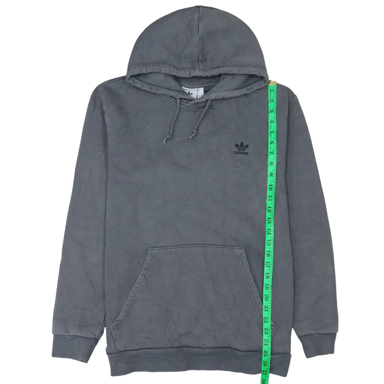 Adidas Mens Grey Pullover Hoodie L Fleece Primegreen Sportswear - Image 3