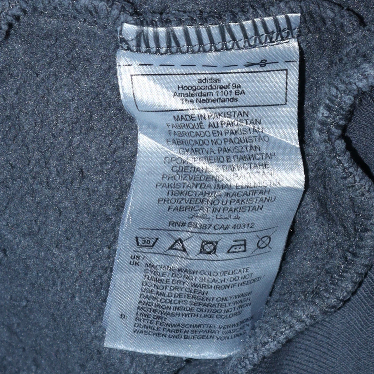 Adidas Mens Grey Pullover Hoodie L Fleece Primegreen Sportswear - Image 6
