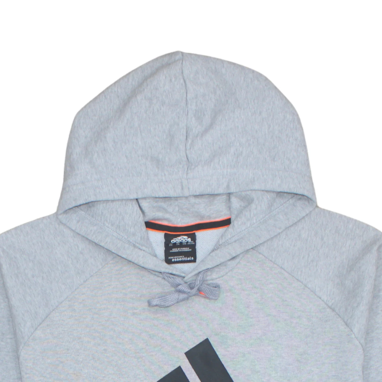 Adidas Mens Grey Pullover Hoodie L Logo Sports Cotton Blend - Image 7