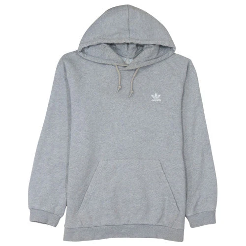 Adidas Men's Grey Pullover Hoodie L Regular Fit Fleece