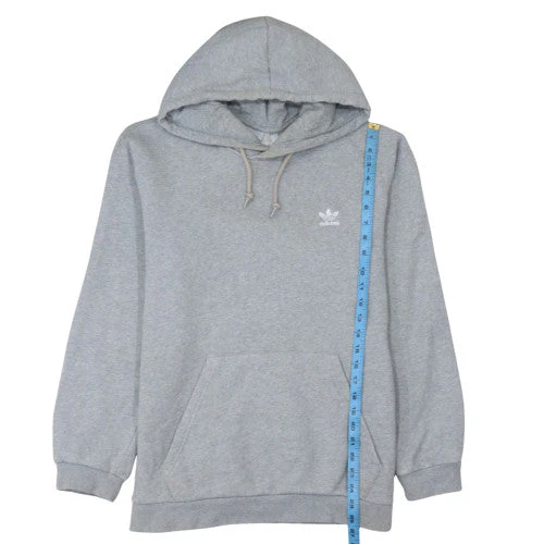 Adidas Men's Grey Pullover Hoodie L Regular Fit Fleece - Image 2