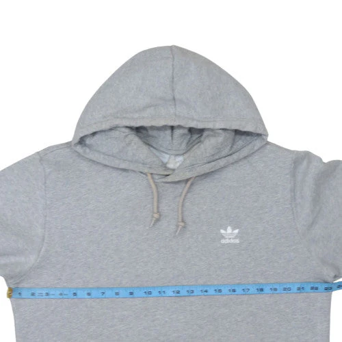 Adidas Men's Grey Pullover Hoodie L Regular Fit Fleece - Image 3
