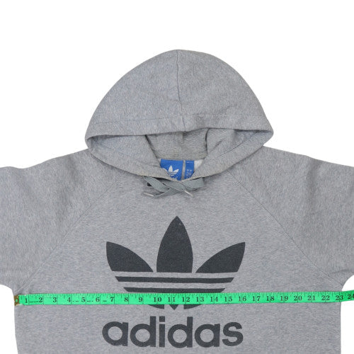 Adidas Mens Grey Pullover Hoodie L Regular Fit Sports Style - Image 2