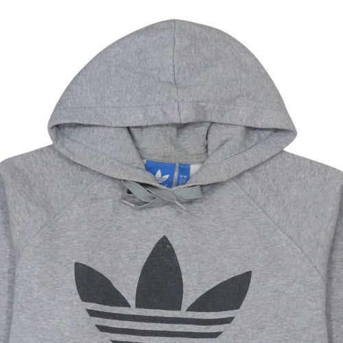 Adidas Mens Grey Pullover Hoodie L Regular Fit Sports Style - Image 8