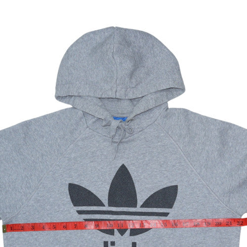 Adidas Men's Grey Pullover Hoodie M Regular Fit Sports Logo - Image 2