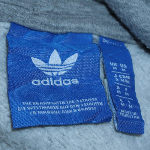 Adidas Men's Grey Pullover Hoodie M Regular Fit Sports Logo - Image 4