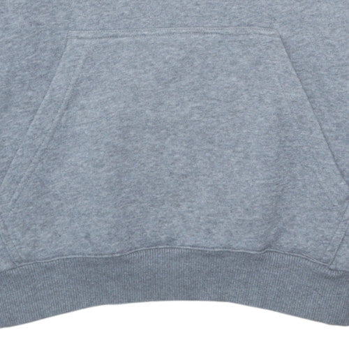 Adidas Men's Grey Pullover Hoodie M Regular Fit Sports Logo - Image 7