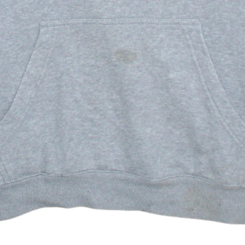 Adidas Mens Grey Pullover Hoodie M Sports Fleece Graphic Logo - Image 8