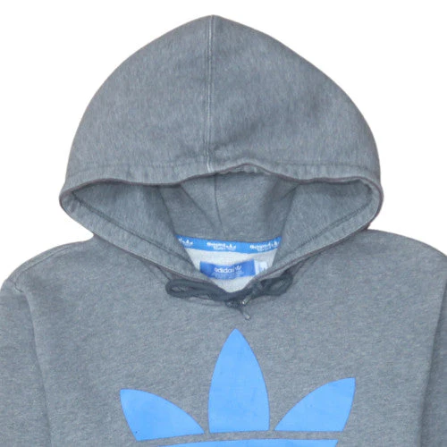 Adidas Men's Grey Pullover Hoodie M Sports Fleece Sweatshirt - Image 8