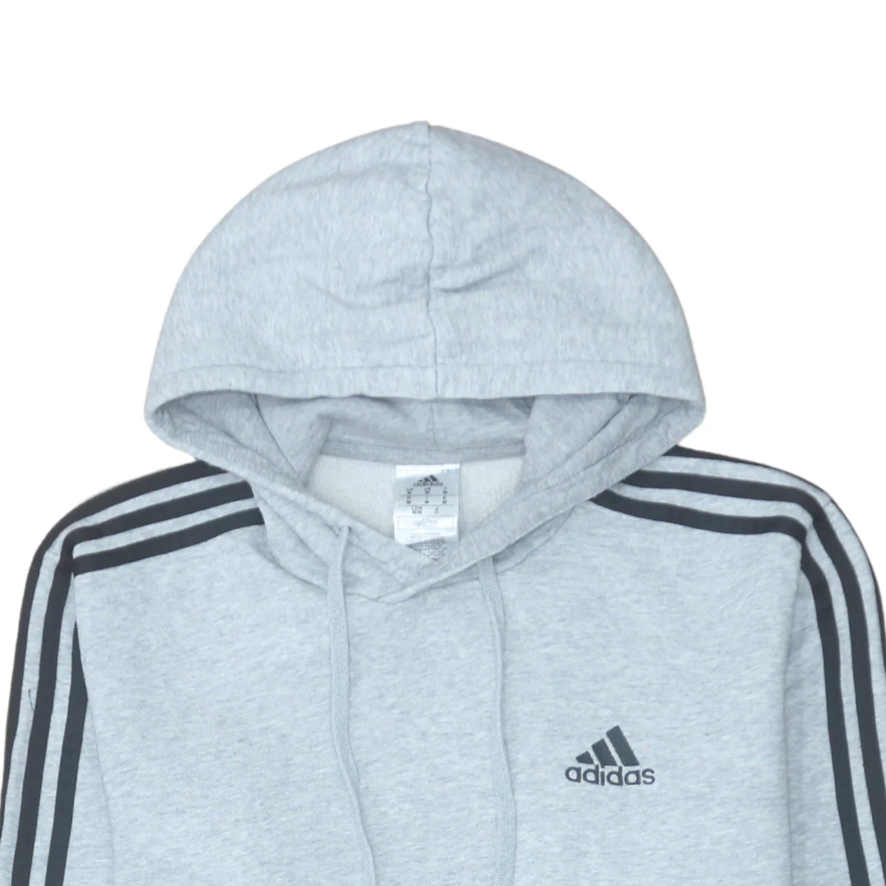 Adidas Men's Grey Pullover Hoodie Medium Regular Fit Sportswear - Image 7